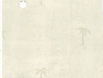 Dollhouse Miniature Pre-pasted Wallpaper, Green Palm Trees